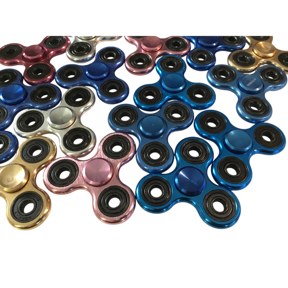 16 TOTAL 3 SIDED Metal FIDGET Spinner Ball Desk Toy EDC ADHD Focus Spinning - Picture 5 of 6